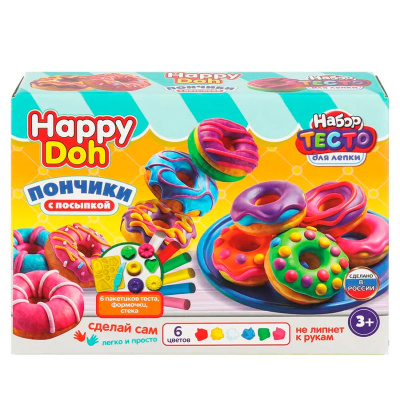 Игровой набор для лепки Пончики Multi Аrt PDSET-124774 1
